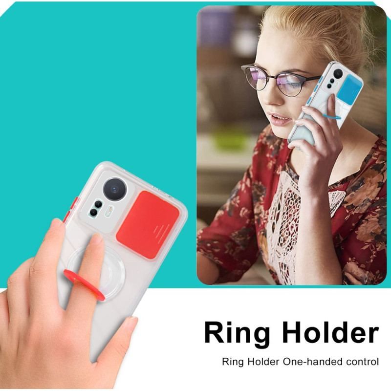 Mobilcover Xiaomi 12 Lite Gennemsigtig Med Ring-support