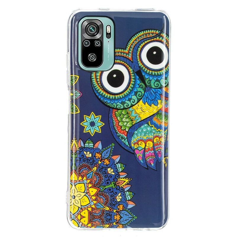 Mobilcover Xiaomi Redmi Note 10 / 10S Fluorescerende Ugle Mandala