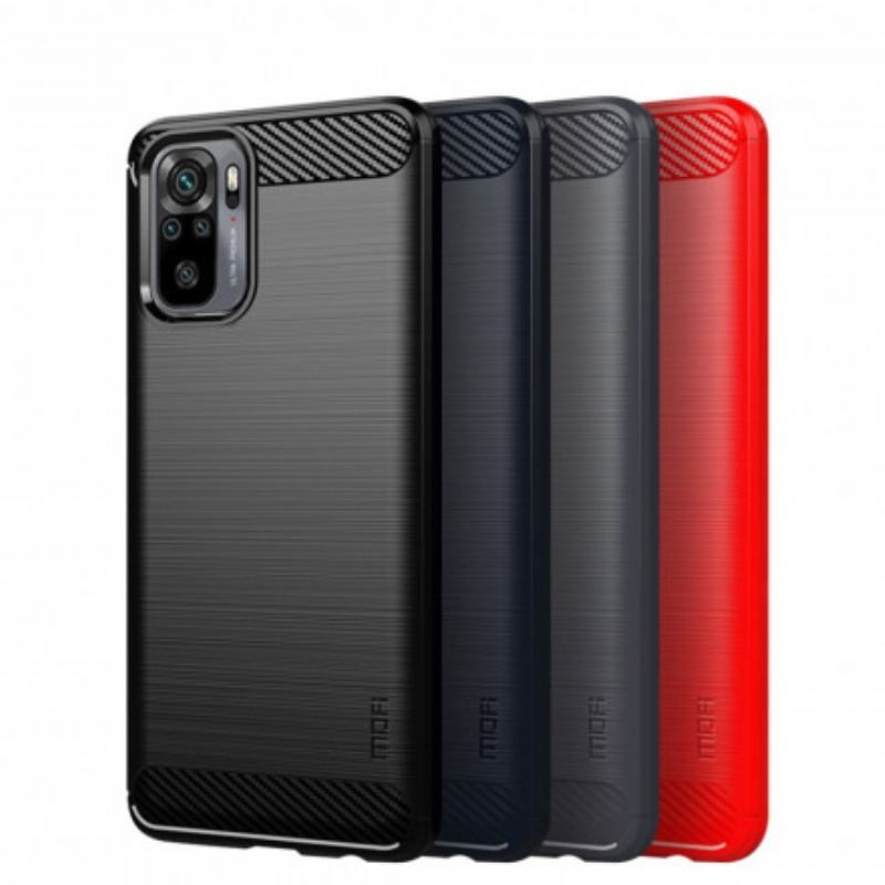 Mobilcover Xiaomi Redmi Note 10 / 10S Mofi Børstet Kulfiber